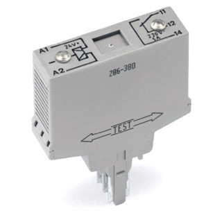 Wago Serie 286 schakelrelais nom.stuurstroomsp.24V DC 1 wiss.cont.