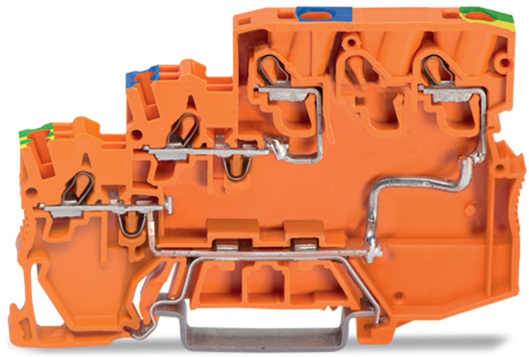Wago Serie 2000 3-Draads actuatorvoedingsklem voor PNP (positief) schakelende actuator