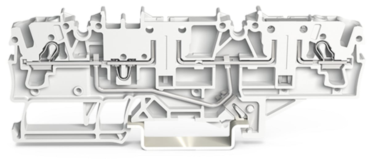 Wago Serie 2002 2-Draads basisklem voor draagrail 35 X 15 en 35 X 7,5 2,5 MM² wit
