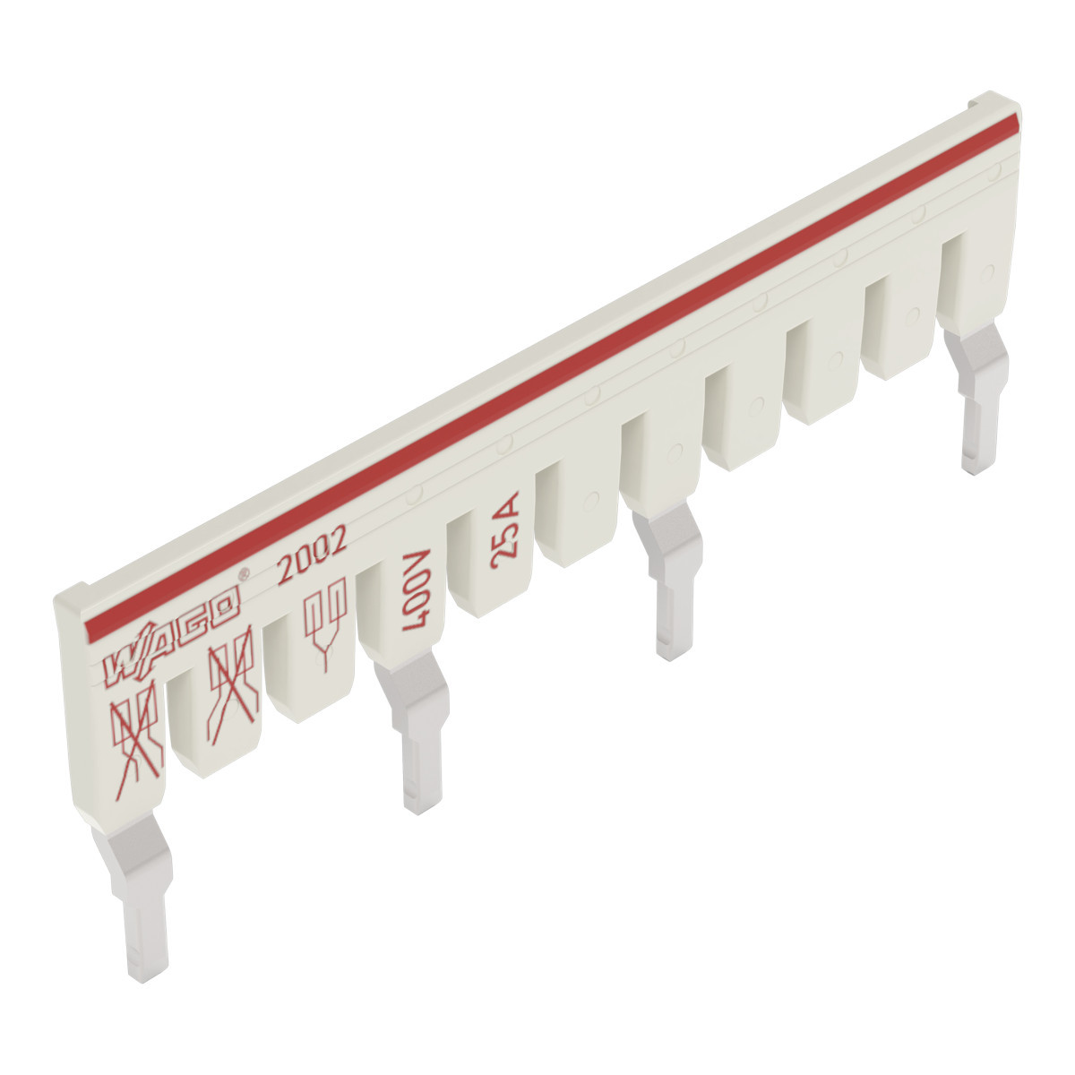 Wago Serie 2002 Combinatiebrug Geïsoleerd lichtgrijs