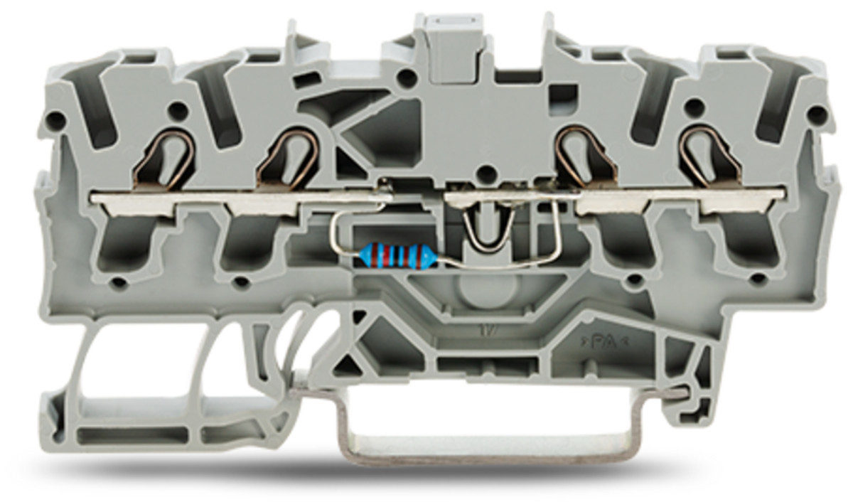 Wago Serie 2002 Moduleklem 4-draads BF 0207 grijs