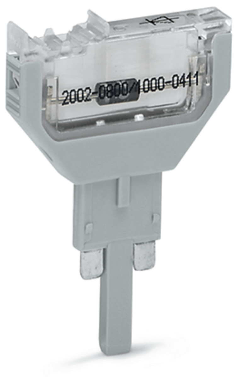 Wago Serie 2002 Modulesteker 2-polig 5,2 MM breed grijs