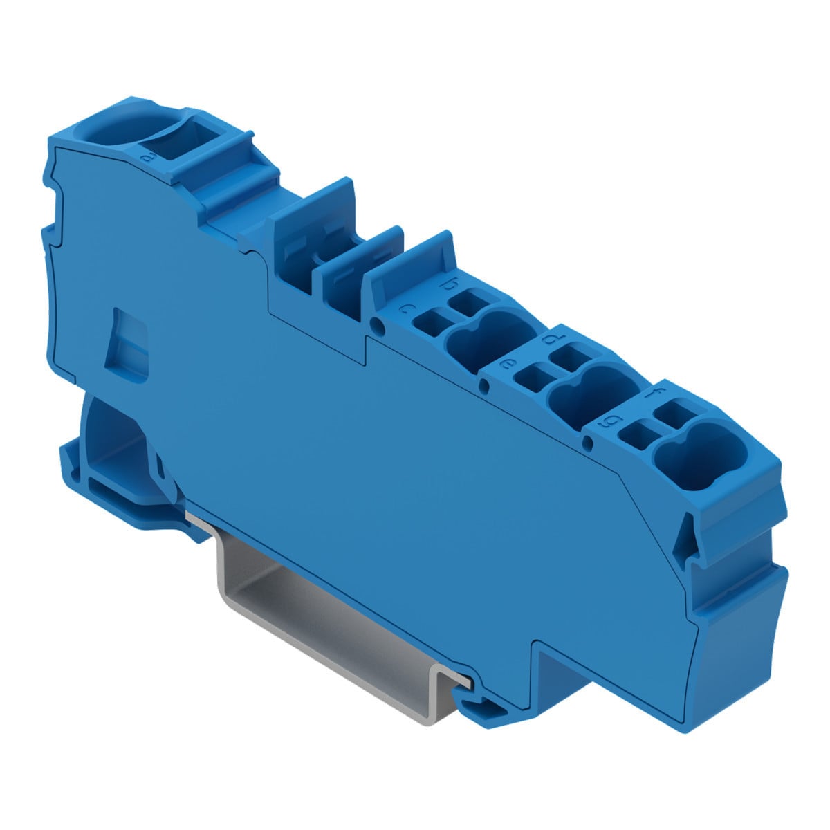Wago Serie 2006 Verdeelklem Met bedieningsopening 1 X 6 MM² / 6 X 1,5 MM² blauw