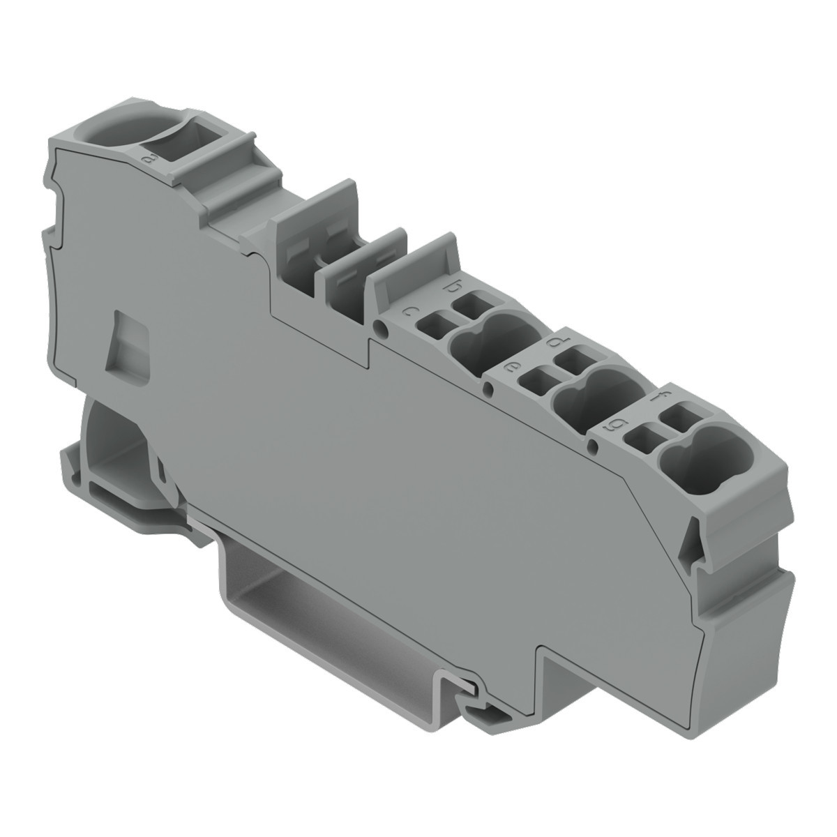 Wago Serie 2006 Verdeelklem Met bedieningsopening 1 X 6 MM² / 6 X 1,5 MM² grijs