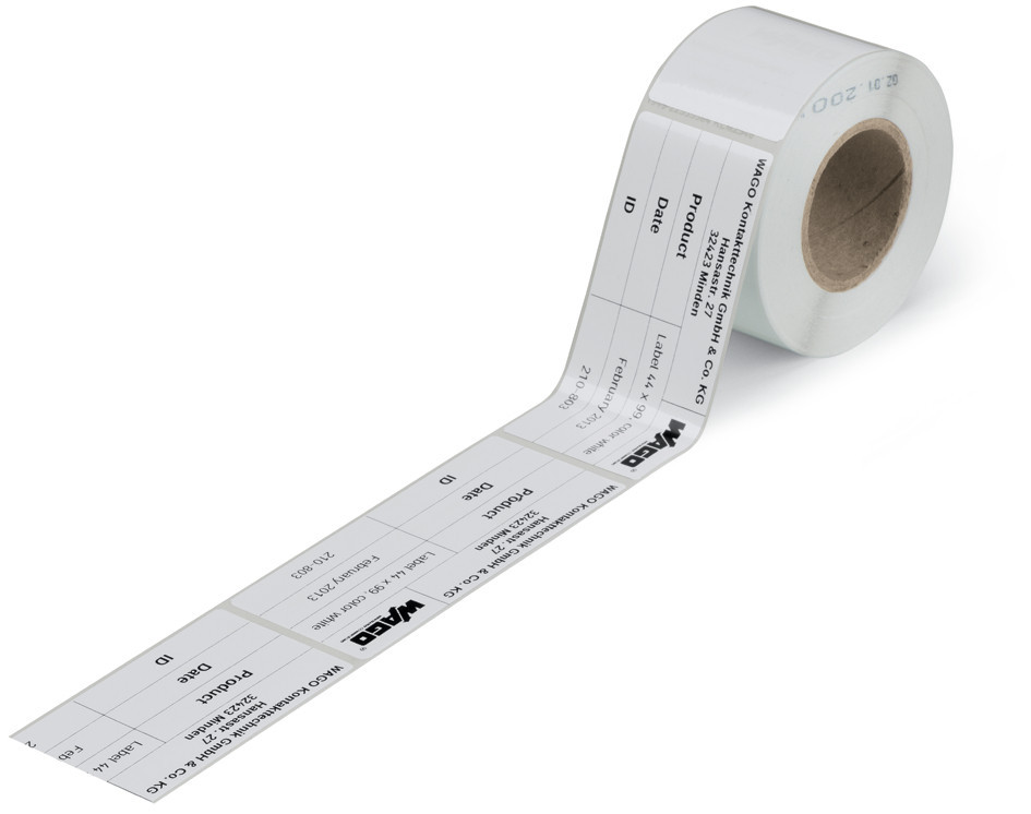 Wago Serie 210 Typeplaatjes 70 X 33 MM geel