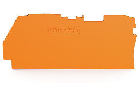 Wago Serie 2104 Afsluit- en tussenplaat 1 MM dik oranje