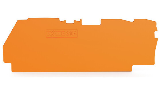 Wago Serie 2104 Afsluit- en tussenplaat 1 MM dik voor 3-draads klemmen oranje