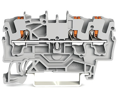 Wago Serie 2202 3-Draads rijgklem met drukknop 2,5 MM² zwart