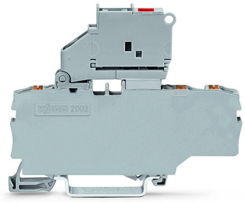 Wago Serie 2202 3-Draads zekeringsklem met draaibare zekeringhouder met afsluitplaat G