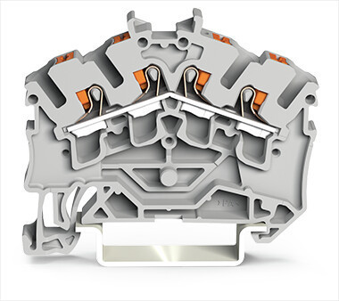 Wago Serie 2202 4-Draads rijgklem met drukknop 2,5 MM² zwart