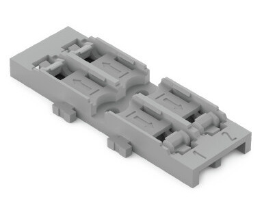 Wago Serie 221 Bevestigingsadapter 2-voudig voor doorvoerconnectoren met hendel grijs