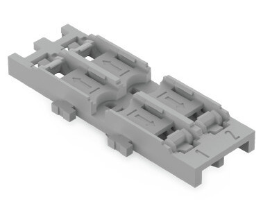 Wago Serie 221 Bevestigingsadapter 2-voudig voor doorvoerconnectoren met hendel grijs
