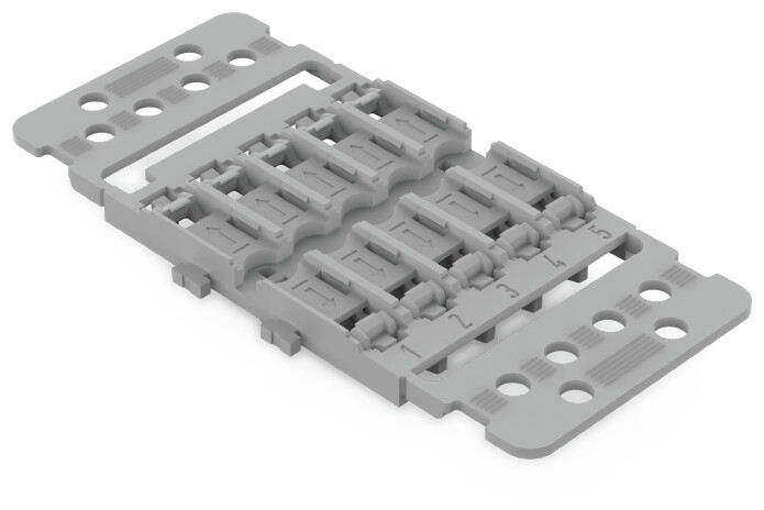 Wago Serie 221 Bevestigingsadapter Met trekontlasting 5-voudig voor doorvoerconnector