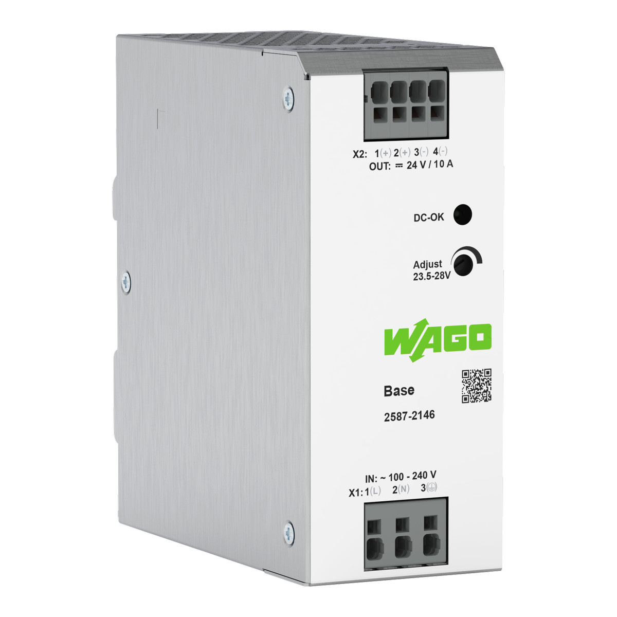 Wago Serie 2587 Primair Geschakelde voeding base 1-fasig