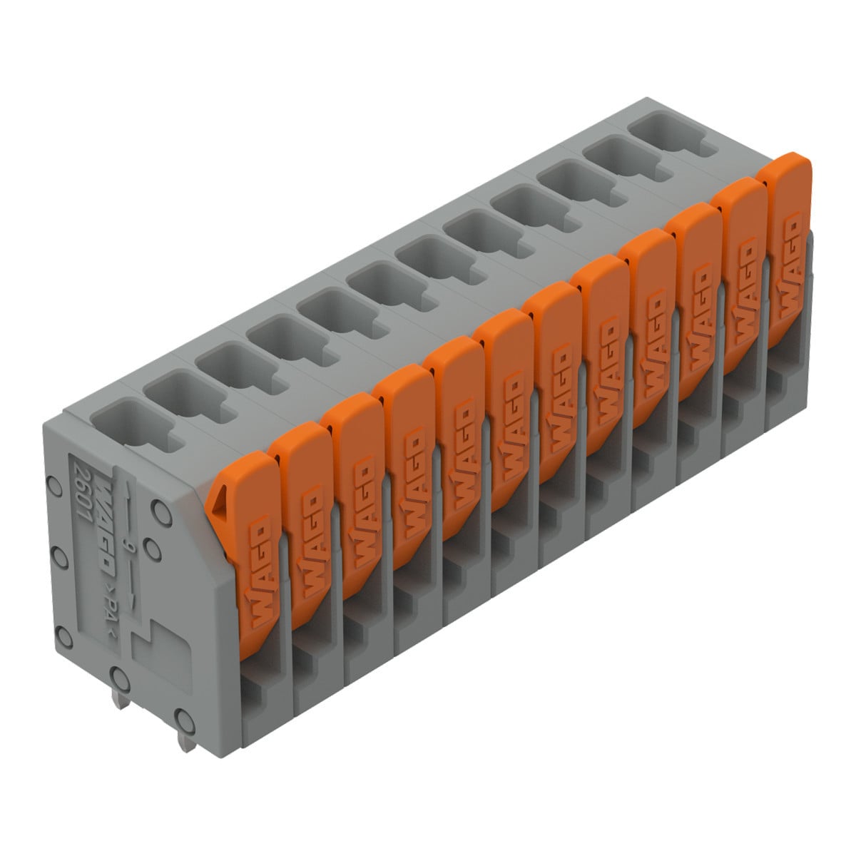 Wago Serie 2601 Printklem Hendel 1,5 MM² grijs