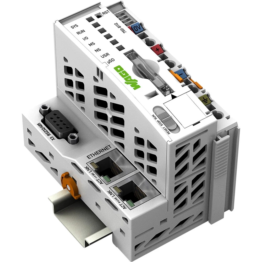 Wago Serie 750 Controller PFC100 tweede generatie 2 X ethernet, RS-232/-485