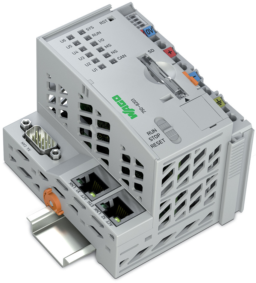 Wago Serie 750 Controller PFC200 2 X ethernet, can, canopen vergr. temperatuur lichtg