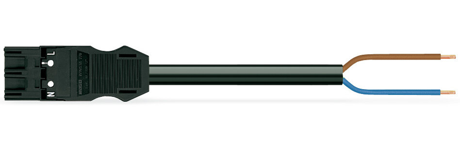 Wago Serie 771 Geconfectioneerde Aansluitkabel eca steker/open einde zwart