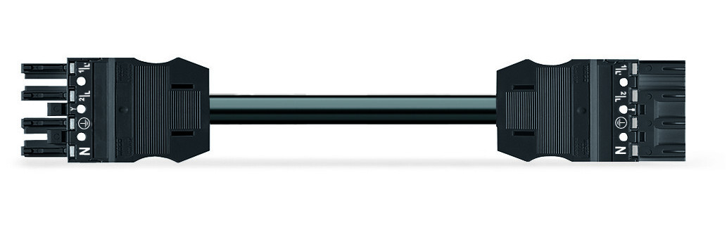 Wago Series 771 Geconfectioneerde Verbindingskabel b2ca male female zwart