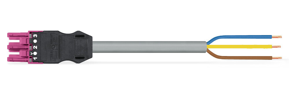 Wago Serie 771 Geconfectioneerde Aansluitkabel eca bus/open einde roze