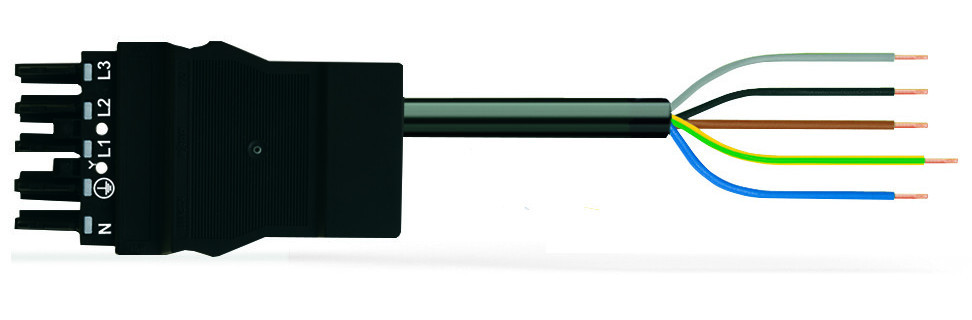 Wago Serie 771 Geconfectioneerde Aansluitkabel eca bus/open einde zwart