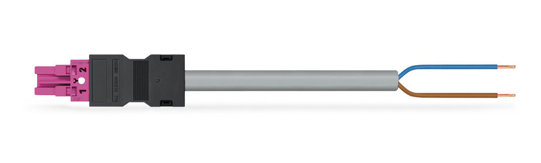Wago Serie 771 patchkabel gebouwinstallatie 2P contrastekker (female) vrij kabeluiteinde 6000MM