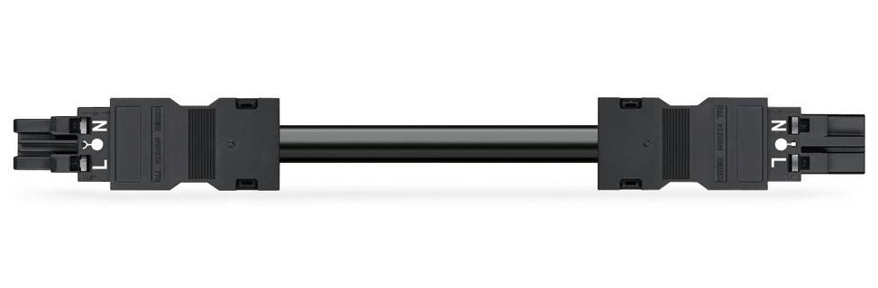 Wago Series 771 Geconfectioneerde Verbindingskabel eca male female zwart