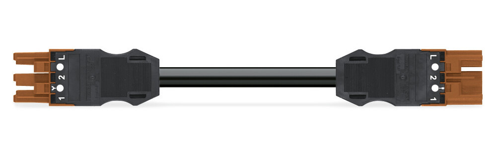 Wago Serie 771 Geconfectioneerde Verbindingskabel cca male female bruin