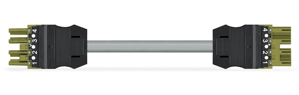 Wago Series 771 Geconfectioneerde Verbindingskabel eca male female lichtgroen