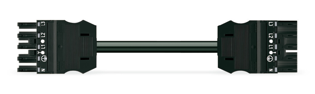 Wago Serie 771 Geconfectioneerde Verbindingskabel cca male female zwart