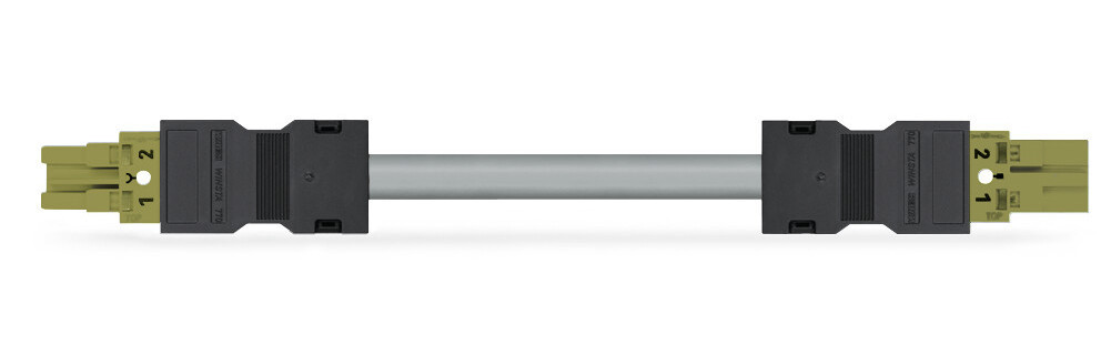 Wago Serie 771 Geconfectioneerde Verbindingskabel eca male female lichtgroen