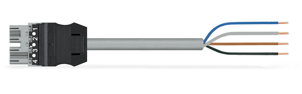Wago Serie 771 Geconfectioneerde Aansluitkabel eca steker/open einde grijs