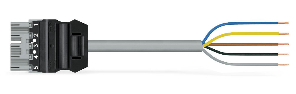 Wago Series 771 Geconfectioneerde Aansluitkabel eca steker/open einde grijs