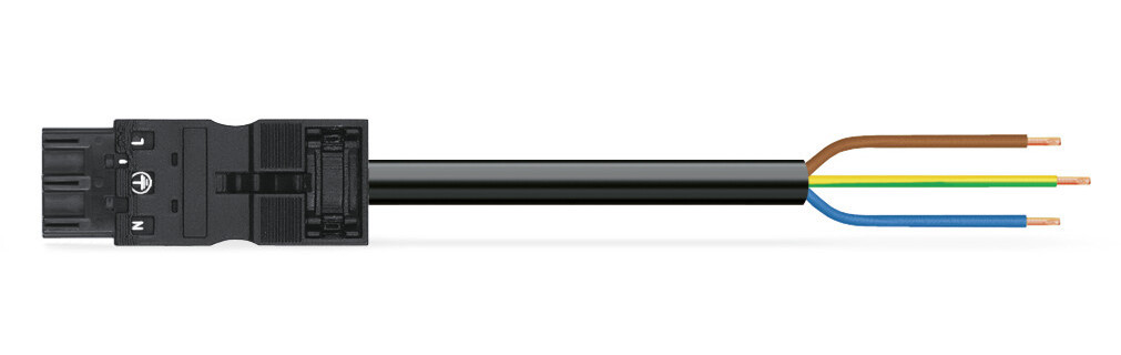 Wago Serie 771 Geconfectioneerde Aansluitkabel eca steker/open einde zwart
