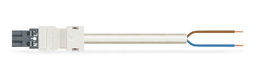 Wago Series 771 Geconfectioneerde Aansluitkabel eca steker/open einde donkergrijs