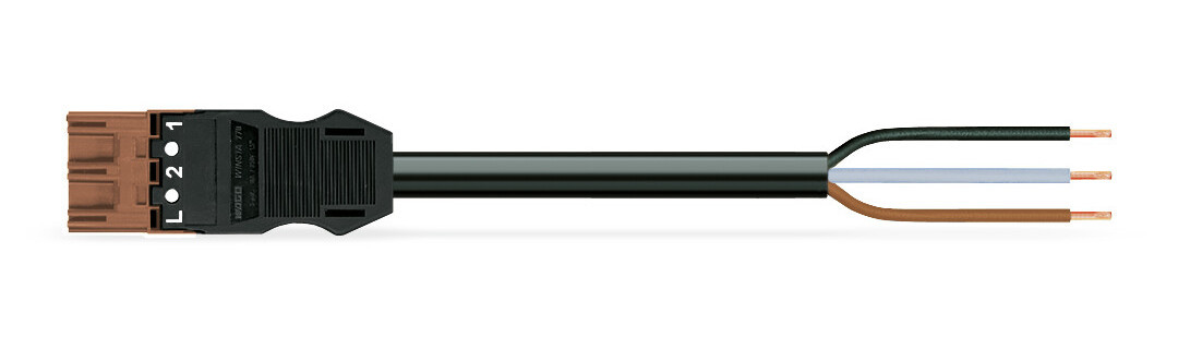 Wago Serie 771 Geconfectioneerde Aansluitkabel cca steker/open einde bruin