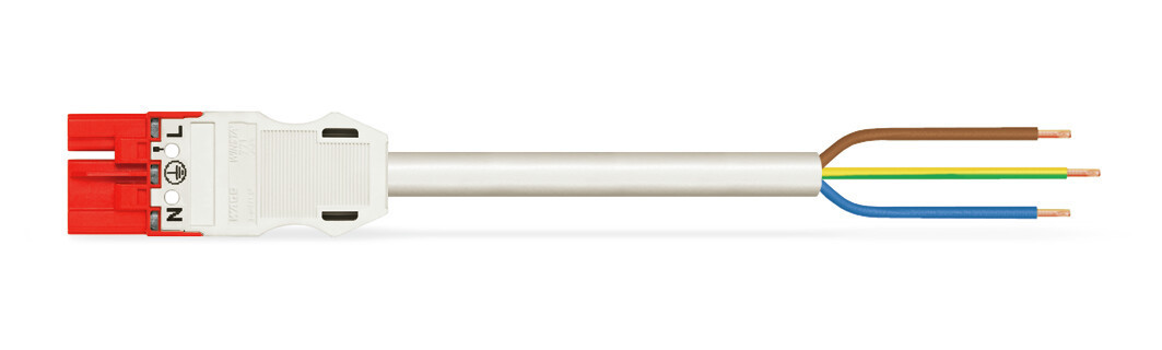 Wago Series 771 Geconfectioneerde Aansluitkabel eca steker/open einde rood