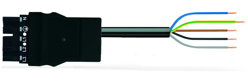 Wago Serie 771 Geconfectioneerde Aansluitkabel eca steker/open einde zwart