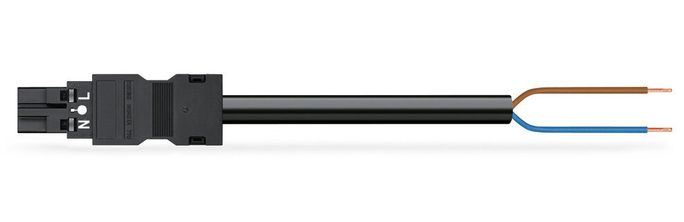 Wago Serie 771 Geconfectioneerde Aansluitkabel eca steker/open einde zwart