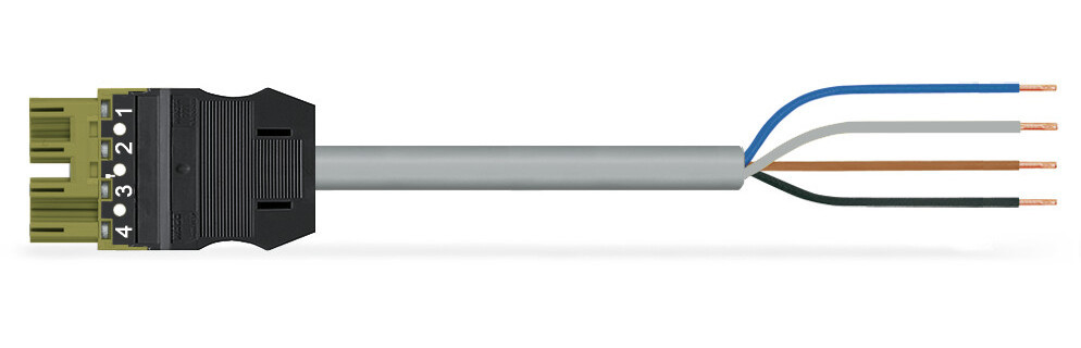 Wago Serie 771 patchkabel gebouwinstallatie 4P stekker vrij kabeluiteinde 8000MM