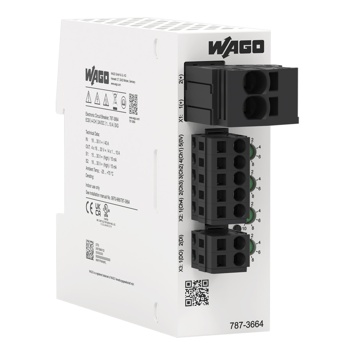 Wago Serie 787 Elektronische Beveiligingsschakelaar 4-kanaals ingangsspanning DC 24 V