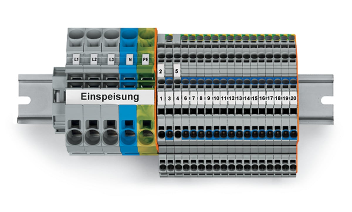 Wago Serie 821 Topjob®s-Hoofdverdelerset fi/LS met bedieningsopening