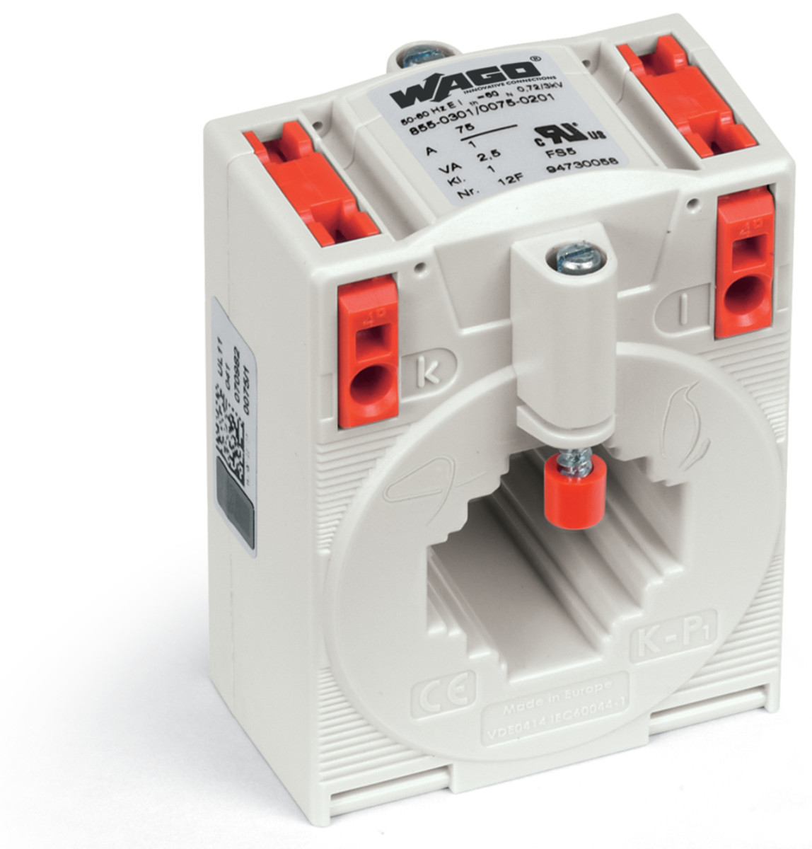 Wago Serie 855 Plug-In stroomomvormer primaire toegekende stroom 100 A secundaire toe
