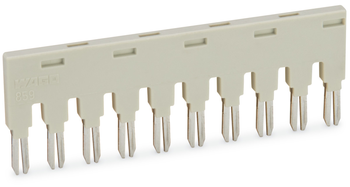 Wago Serie 859 Brug Voor brugschacht 10-voudig lichtgrijs