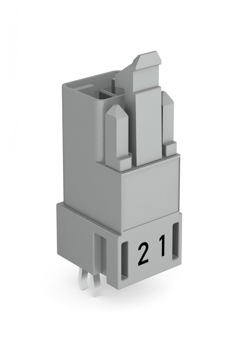 Wago Male print recht 2-pol GR