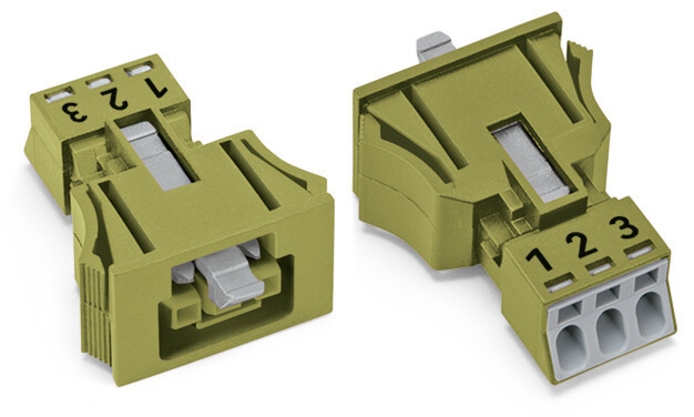 Wago Serie 890 Snap-In bus 3-polig cod. B lichtgroen