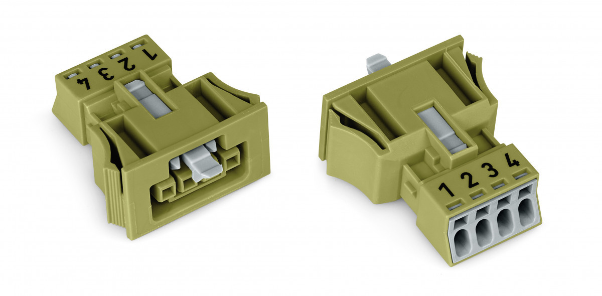 Wago Serie 890 Snap-In bus 4-polig cod. B lichtgroen