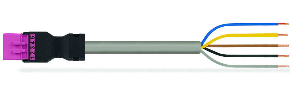 Wago Serie 891 patchkabel gebouwinstallatie 5P stekker vrij kabeluiteinde 4000MM