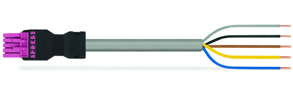 Wago Serie 891 patchkabel gebouwinstallatie 5P contrastekker (female) vrij kabeluiteinde 4000MM