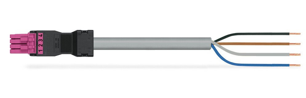 Wago Serie 891 patchkabel gebouwinstallatie 4P contrastekker (female) vrij kabeluiteinde 5000MM